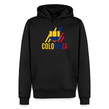 Colombie Colombie Medellín Vacances Bogota Cali - Sweat à capuche Premium bio Homme - noir - Devant - Nico (187cm)