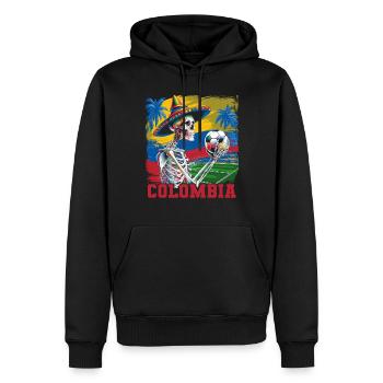 Colombie Colombie Medellín Vacances Bogota Cali - Sweat à capuche Premium bio Homme - noir - Devant - Nico (187cm)