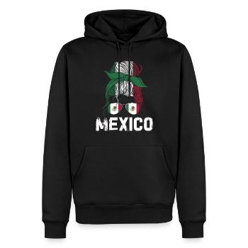 Mexique Mexique Cadeau mexicain Flag Football - Sweat à capuche Premium bio Homme - noir - Devant - Nico (187cm)