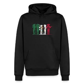Mexique Mexique Cadeau mexicain Flag Football - Sweat à capuche Premium bio Homme - noir - Devant - Nico (187cm)