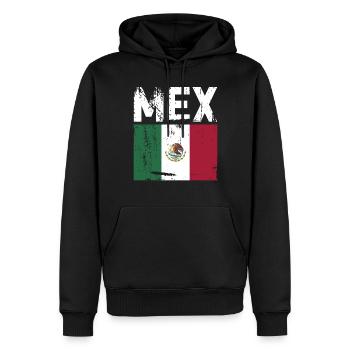 Mexique Mexique Cadeau mexicain Flag Football - Sweat à capuche Premium bio Homme - noir - Devant - Nico (187cm)