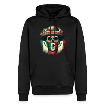 Mexiko Mexico Mexikaner Geschenk Flagge Fußball - Männer Premium Bio Hoodie - Schwarz - Vorne - Nico (187cm)