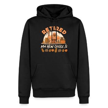 Poterie Céramiste Artiste Retraité Mon - Sweat à capuche Premium bio Homme - noir - Devant - Nico (187cm)