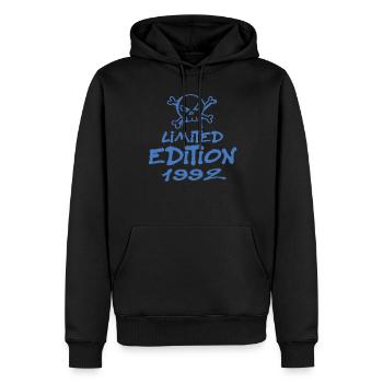 Edition Limitée 1992 Anniversaire 1992 Naissance - Sweat à capuche Premium bio Homme - noir - Devant - Nico (187cm)