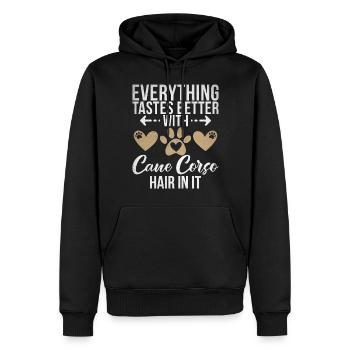 Cane Corso Gifts - Men’s Premium Organic Hoodie - black - Front - Nico (187cm)