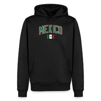 Mexiko Mexico Mexikaner Geschenk Flagge Fußball - Männer Premium Bio Hoodie - Schwarz - Vorne - Nico (187cm)
