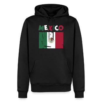 Mexiko Mexico Mexikaner Geschenk Flagge Fußball - Männer Premium Bio Hoodie - Schwarz - Vorne - Nico (187cm)