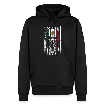 Mexiko Mexico Mexikaner Geschenk Flagge Fußball - Männer Premium Bio Hoodie - Schwarz - Vorne - Nico (187cm)