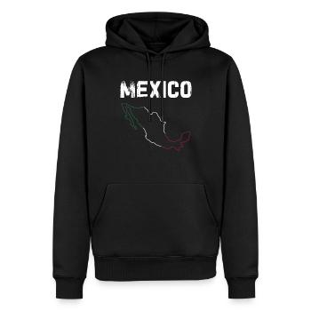 Mexiko Mexico Mexikaner Geschenk Flagge Fußball - Männer Premium Bio Hoodie - Schwarz - Vorne - Nico (187cm)
