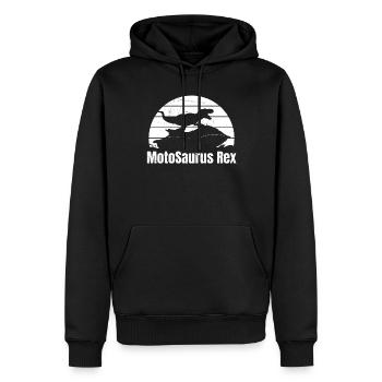 Jet Ski MotoSaurus Rex - Drôle de Jet Ski Dinosaure - Sweat à capuche Premium bio Homme - noir - Devant - Nico (187cm)