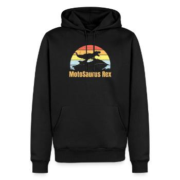 Jetski MotoSaurus Rex - Funny Jetski Dino Dinosaur - Männer Premium Bio Hoodie - Schwarz - Vorne - Nico (187cm)