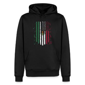 Mexiko Mexico Mexikaner Geschenk Flagge Fußball - Männer Premium Bio Hoodie - Schwarz - Vorne - Nico (187cm)