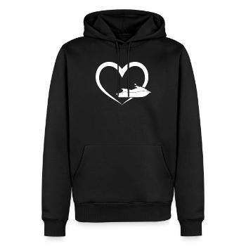 Jet Ski Coeur Jet Ski Lover Jet Ski - Sweat à capuche Premium bio Homme - noir - Devant - Nico (187cm)