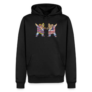 Mexiko Mexico Mexikaner Geschenk Flagge Fußball - Männer Premium Bio Hoodie - Schwarz - Vorne - Nico (187cm)