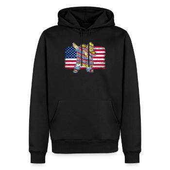 Mexiko Mexico Mexikaner Geschenk Flagge Fußball - Männer Premium Bio Hoodie - Schwarz - Vorne - Nico (187cm)