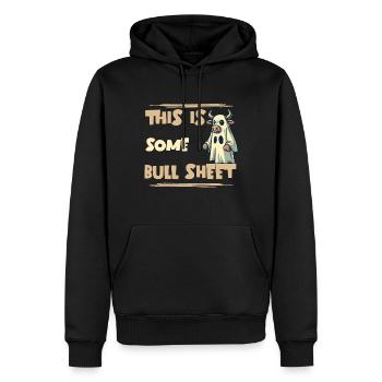 Vache Costume Humour Déguisement Halloween - Sweat à capuche Premium bio Homme - noir - Devant - Nico (187cm)