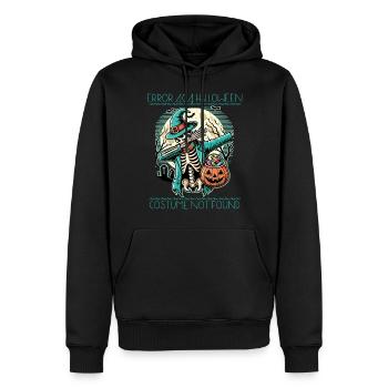 Horror Error 404 Halloween Kostüm Nicht Gefunden - Männer Premium Bio Hoodie - Schwarz - Vorne - Nico (187cm)