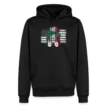 Mexiko Mexico Mexikaner Geschenk Flagge Fußball - Männer Premium Bio Hoodie - Schwarz - Vorne - Nico (187cm)