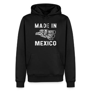 Mexiko Mexico Mexikaner Geschenk Flagge Fußball - Männer Premium Bio Hoodie - Schwarz - Vorne - Nico (187cm)