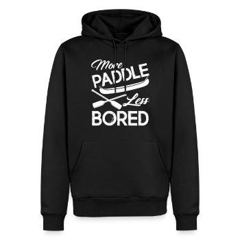 Paddle Boarding More Paddle Less Bored - Men’s Premium Organic Hoodie - black - Front - Nico (187cm)
