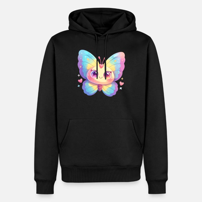 papillon papillons papillon papillon - Sweat à capuche Premium bio Homme - noir