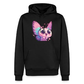 papillon papillons papillon papillon - Sweat à capuche Premium bio Homme - noir - Devant - Nico (187cm)
