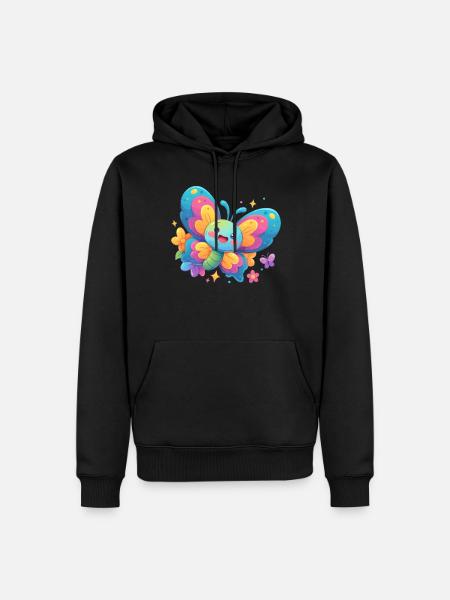 Butterfly Butterflies Butterfly - Men’s Premium Organic Hoodie - black