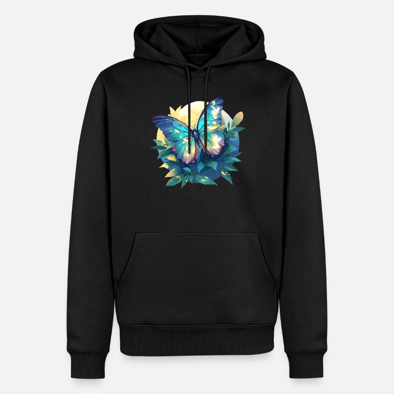 Butterfly Schmetterlinge Schmetterling - Männer Premium Bio Hoodie - Schwarz