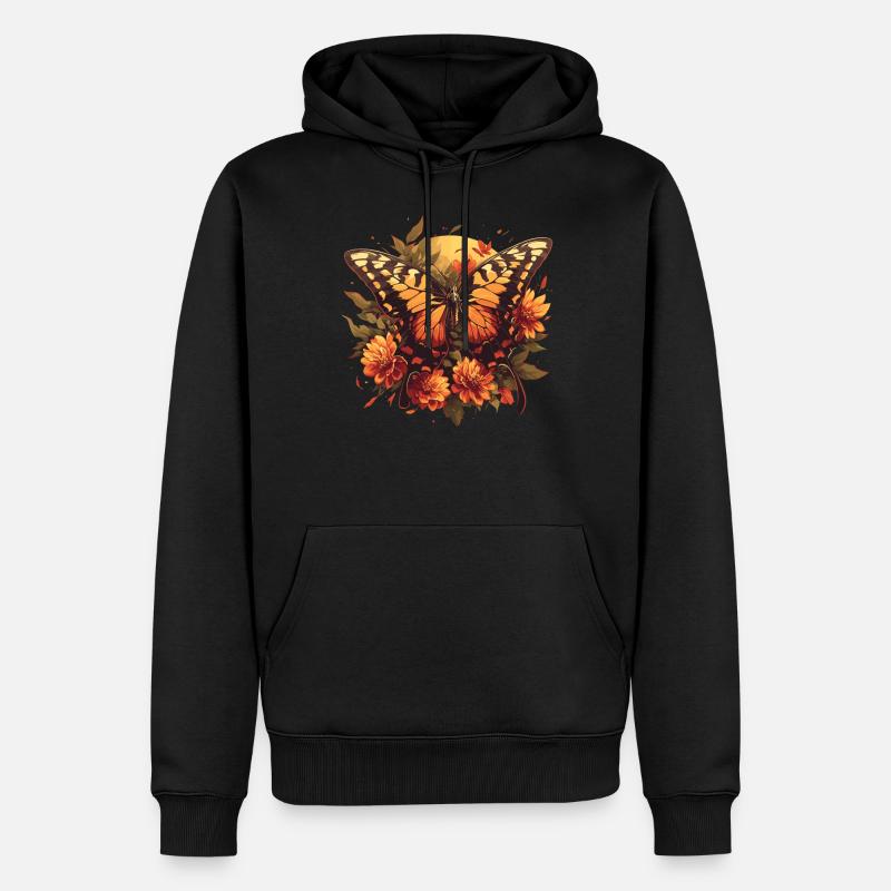 papillon papillons papillon papillon - Sweat à capuche Premium bio Homme - noir