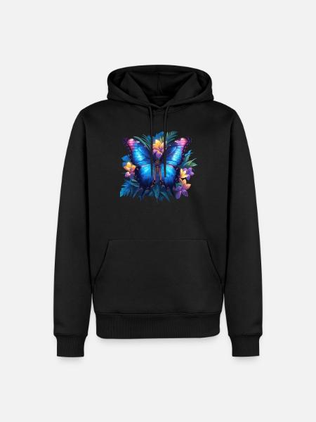 Butterfly Schmetterlinge Schmetterling - Männer Premium Bio Hoodie - Schwarz