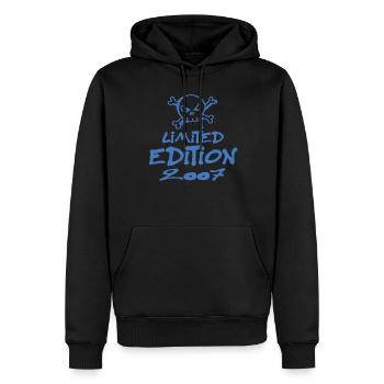 Limited Edition 2007 Geburtstag 2007 Geboren - Männer Premium Bio Hoodie - Schwarz - Vorne - Nico (187cm)