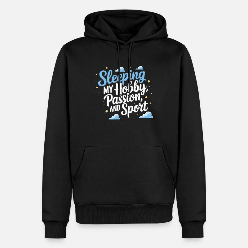 Witziger Schlaf Spruch - Männer Premium Bio Hoodie - Schwarz