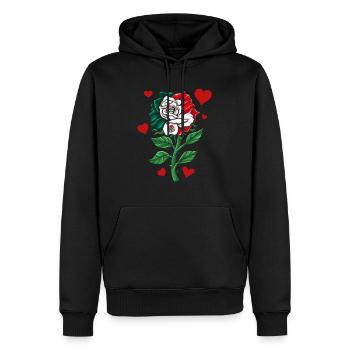 Mexique Mexique Cadeau mexicain Flag Football - Sweat à capuche Premium bio Homme - noir - Devant - Nico (187cm)