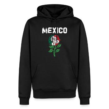 Mexique Mexique Cadeau mexicain Flag Football - Sweat à capuche Premium bio Homme - noir - Devant - Nico (187cm)