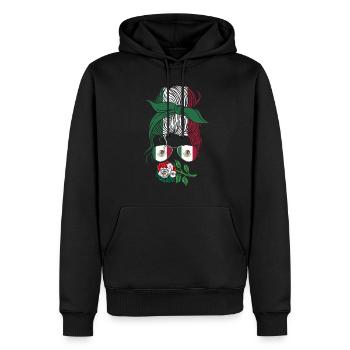 Mexiko Mexico Mexikaner Geschenk Flagge Fußball - Männer Premium Bio Hoodie - Schwarz - Vorne - Nico (187cm)