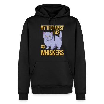 Cat Dad Gifts - Männer Premium Bio Hoodie - Schwarz - Vorne - Nico (187cm)