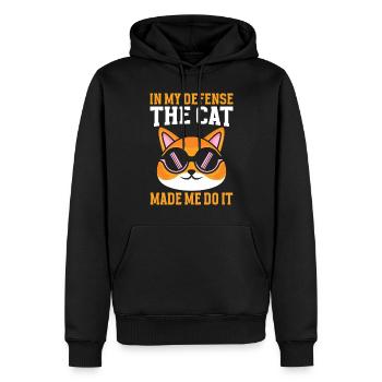 Cat Dad Gifts - Men’s Premium Organic Hoodie - black - Front - Nico (187cm)