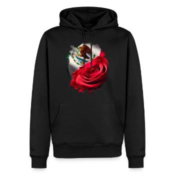 Mexique Mexique Cadeau mexicain Flag Football - Sweat à capuche Premium bio Homme - noir - Devant - Nico (187cm)
