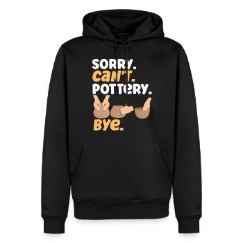 Pottery Ceramics Artist Sorry. - Men’s Premium Organic Hoodie - black - Front - Nico (187cm)
