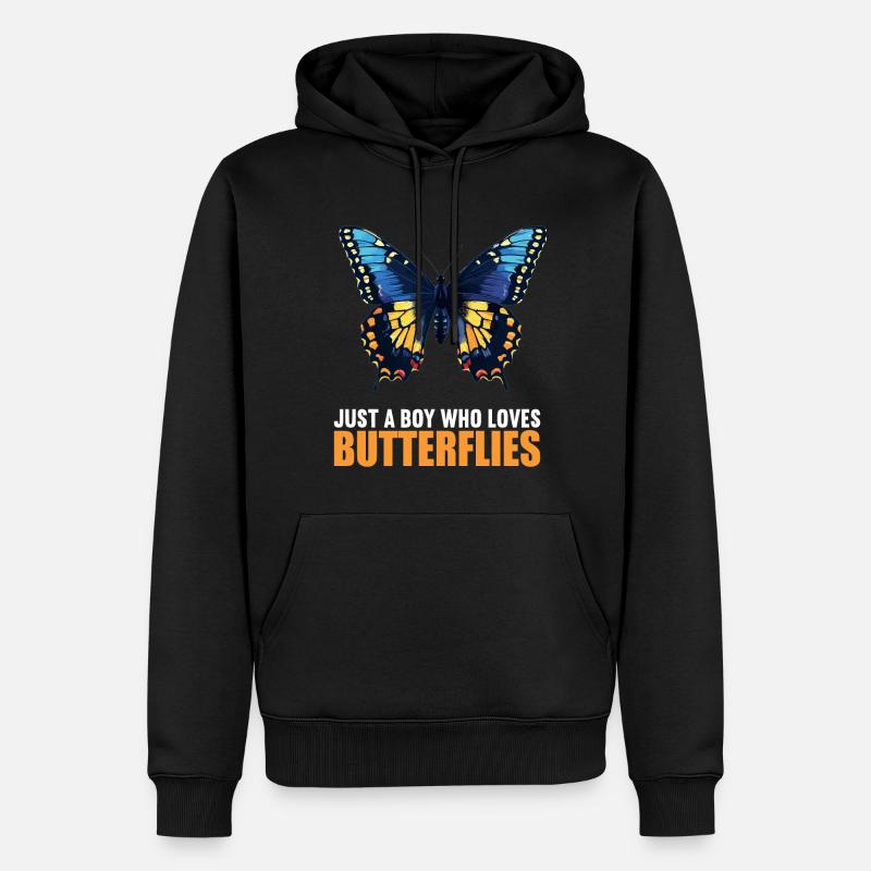 papillon papillons papillon papillon - Sweat à capuche Premium bio Homme - noir