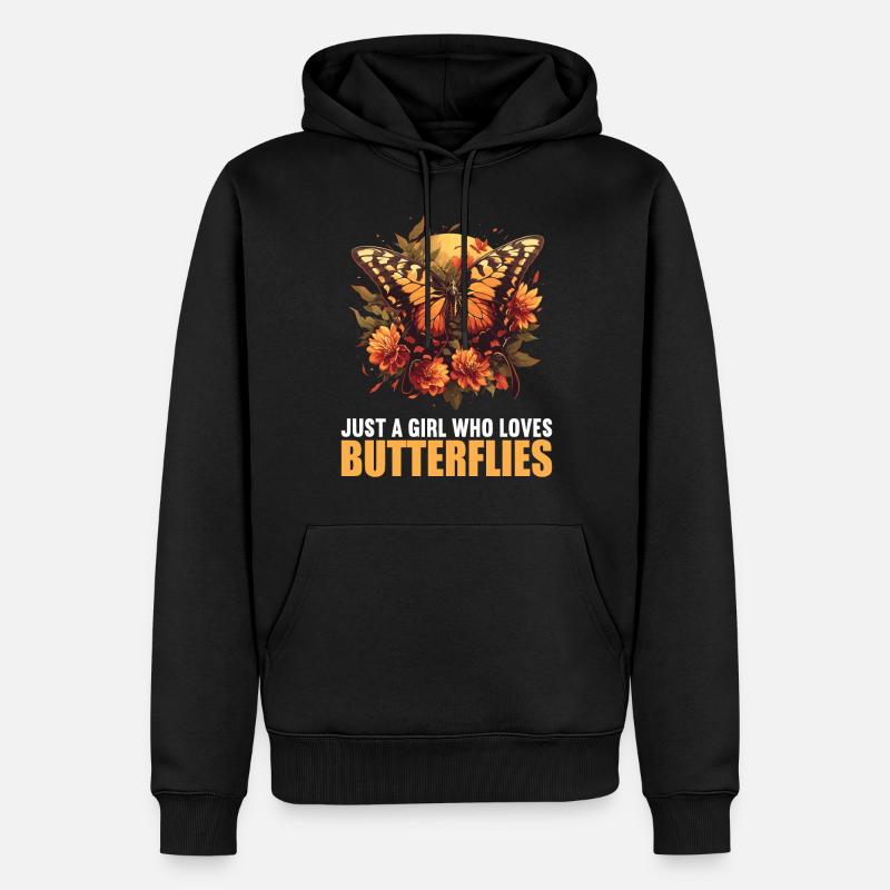 papillon papillons papillon papillon - Sweat à capuche Premium bio Homme - noir