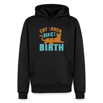 Cat Dad Gifts - Männer Premium Bio Hoodie - Schwarz - Vorne - Nico (187cm)