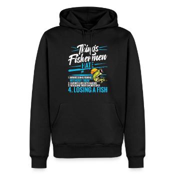 Dinge Fischer Hassen 1. Freunde, Die Witz Fischen - Männer Premium Bio Hoodie - Schwarz - Vorne - Nico (187cm)
