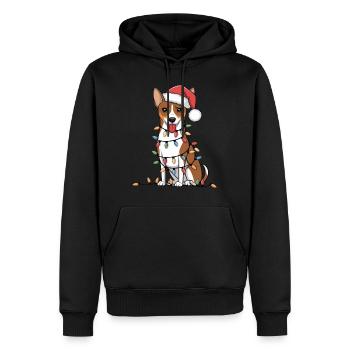 Basenji Christmas Lights Xmas Dogs Gifts for men - Männer Premium Bio Hoodie - Schwarz - Vorne - Nico (187cm)