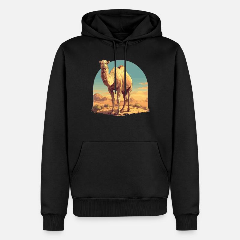 Camel Kamele Kamel - Männer Premium Bio Hoodie - Schwarz