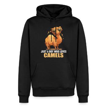 Camel Kamele Kamel - Männer Premium Bio Hoodie - Schwarz - Vorne - Nico (187cm)