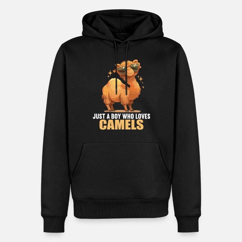 Camel Kamele Kamel - Männer Premium Bio Hoodie - Schwarz