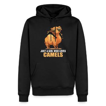 Camel Kamele Kamel - Männer Premium Bio Hoodie - Schwarz - Vorne - Nico (187cm)