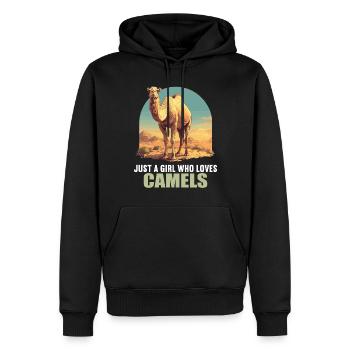 Camel Kamele Kamel - Männer Premium Bio Hoodie - Schwarz - Vorne - Nico (187cm)