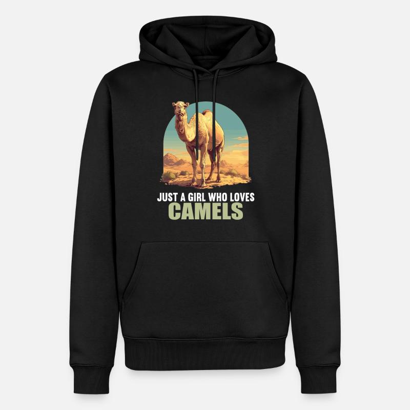 Camel Kamele Kamel - Männer Premium Bio Hoodie - Schwarz